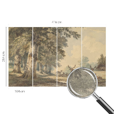 Fototapeta s potiskem na vliesu Lesní klid