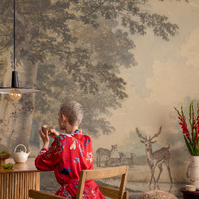 Fototapeta s potiskem na vliesu Lesní klid