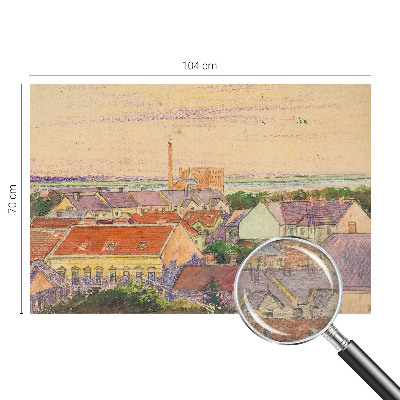 Fototapeta na míru do ložnice Městské střechy