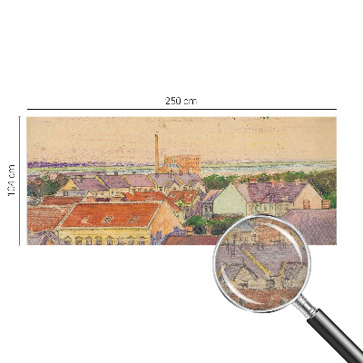 Fototapeta na míru do ložnice Městské střechy