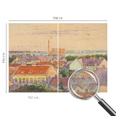 Fototapeta na míru do ložnice Městské střechy