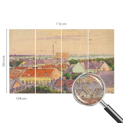 Fototapeta na míru do ložnice Městské střechy