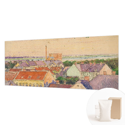 Fototapeta na míru do ložnice Městské střechy