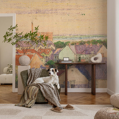 Fototapeta na míru do ložnice Městské střechy