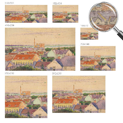 Fototapeta na míru do ložnice Městské střechy