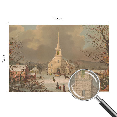 Vliesová fototapeta do ložnice Zimní krajina