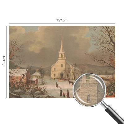 Vliesová fototapeta do ložnice Zimní krajina