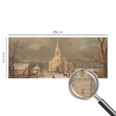 Vliesová fototapeta do ložnice Zimní krajina