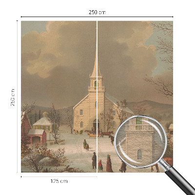 Vliesová fototapeta do ložnice Zimní krajina