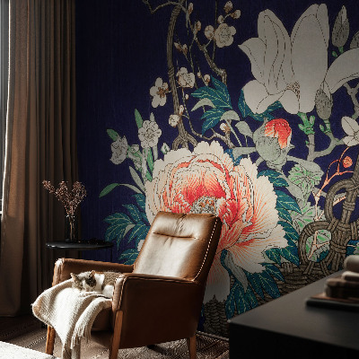 Moderní fototapeta na míru Květinový koš