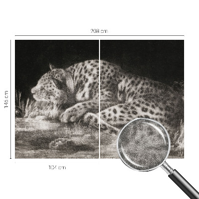 Vliesová fototapeta s potiskem Leopard odpočívá