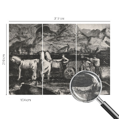 Fototapeta na stěnu Vesnická scéna