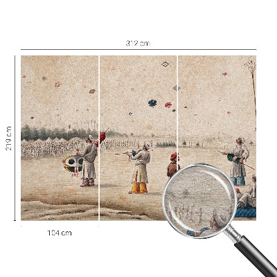 Fototapeta na míru do ložnice Vznášející se draci