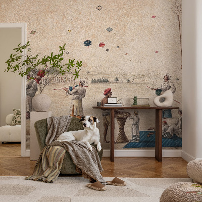 Fototapeta na míru do ložnice Vznášející se draci