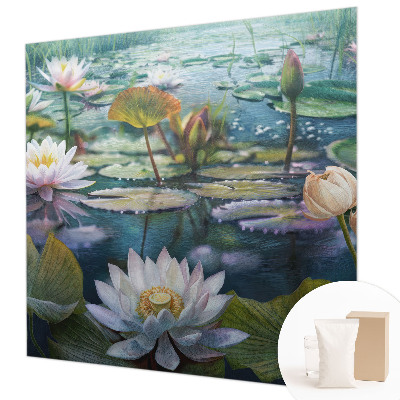 Vliesová fototapeta na zeď Květiny v jezírku