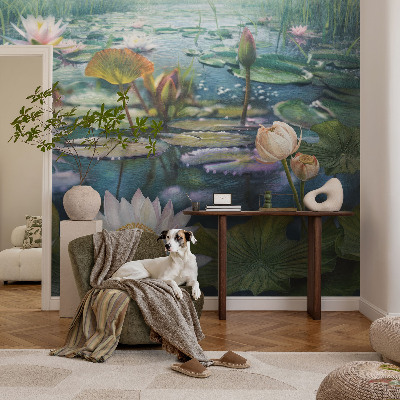 Vliesová fototapeta na zeď Květiny v jezírku