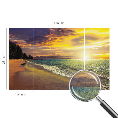 Samolepicí fototapeta na zeď Pláž při západu slunce