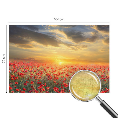 Samolepící fototapeta 3d Makové pole