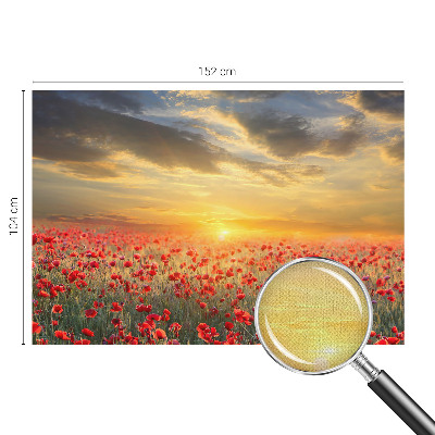 Samolepící fototapeta 3d Makové pole