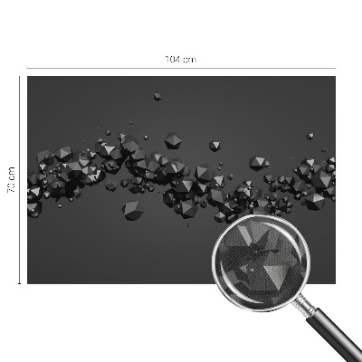 Samolepicí fototapeta do ložnice Černé hrudky