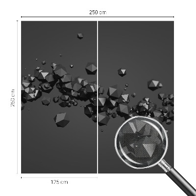 Samolepicí fototapeta do ložnice Černé hrudky