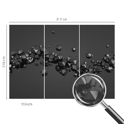 Samolepicí fototapeta do ložnice Černé hrudky