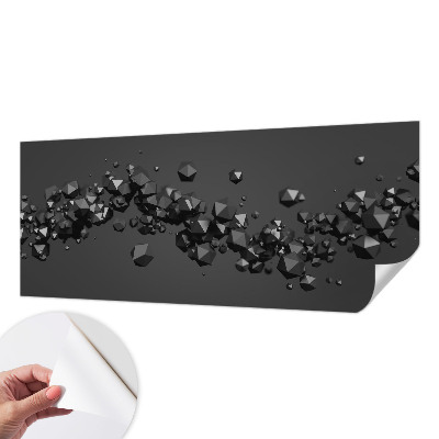 Samolepicí fototapeta do ložnice Černé hrudky