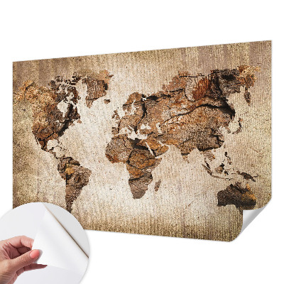 Fototapeta pro holku Dřevěná mapa