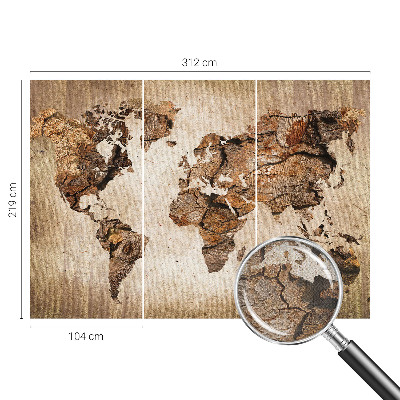 Fototapeta pro holku Dřevěná mapa