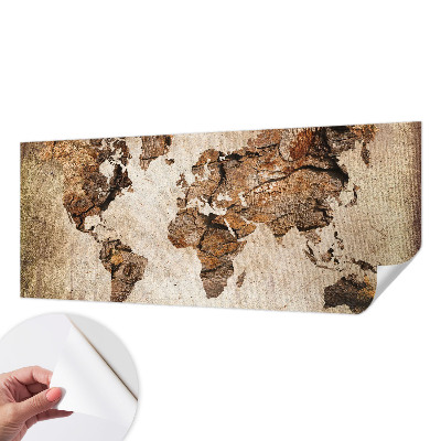 Fototapeta pro holku Dřevěná mapa