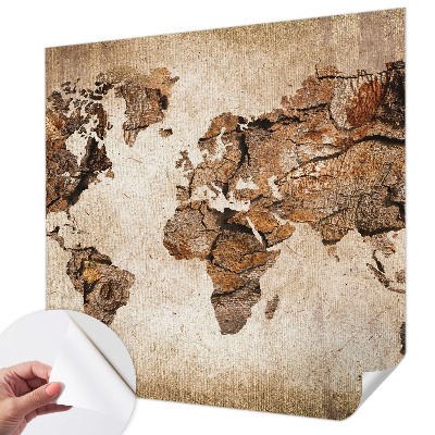 Fototapeta pro holku Dřevěná mapa