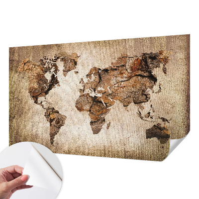 Fototapeta pro holku Dřevěná mapa