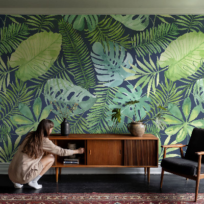 Samolepicí dekorativní fototapeta Tropické listy