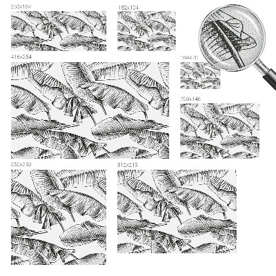 Moderní samolepicí fototapeta Banánové listy