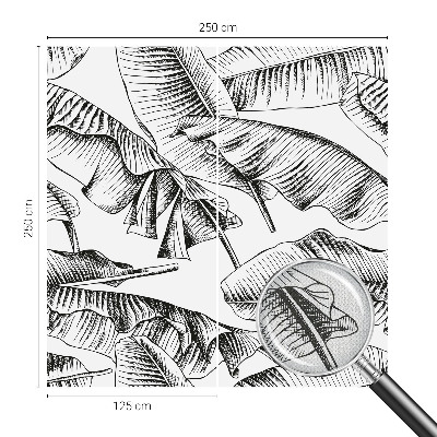 Moderní samolepicí fototapeta Banánové listy