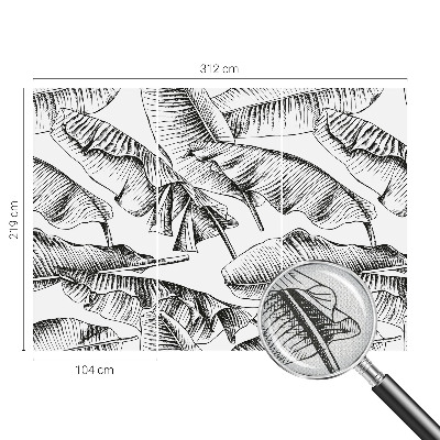 Moderní samolepicí fototapeta Banánové listy
