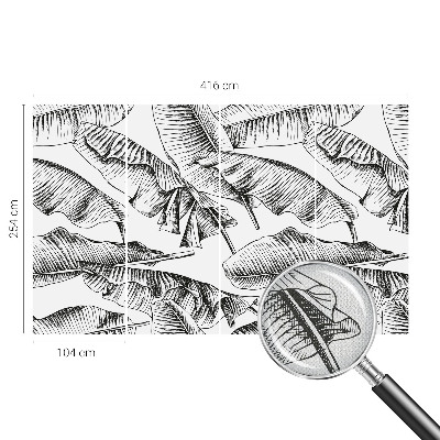 Moderní samolepicí fototapeta Banánové listy