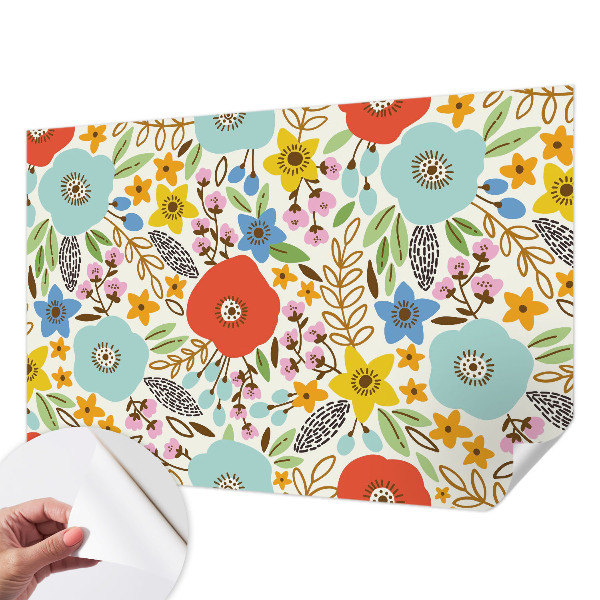 Samolepící fototapeta 3d Květinový vzor