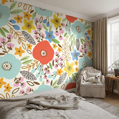 Samolepící fototapeta 3d Květinový vzor