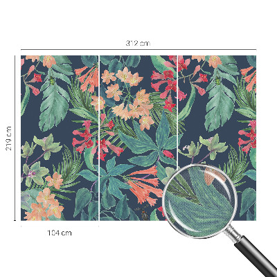 Samolepicí fototapeta do obýváků Tropické květiny