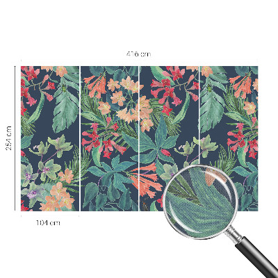 Samolepicí fototapeta do obýváků Tropické květiny