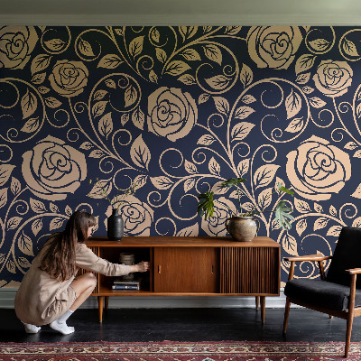 Moderní samolepicí fototapeta Romantické květiny