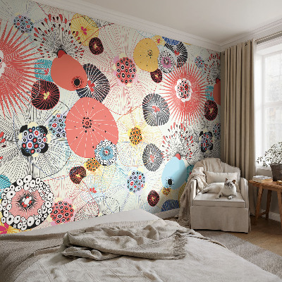 Samolepící tapeta Barevné květiny