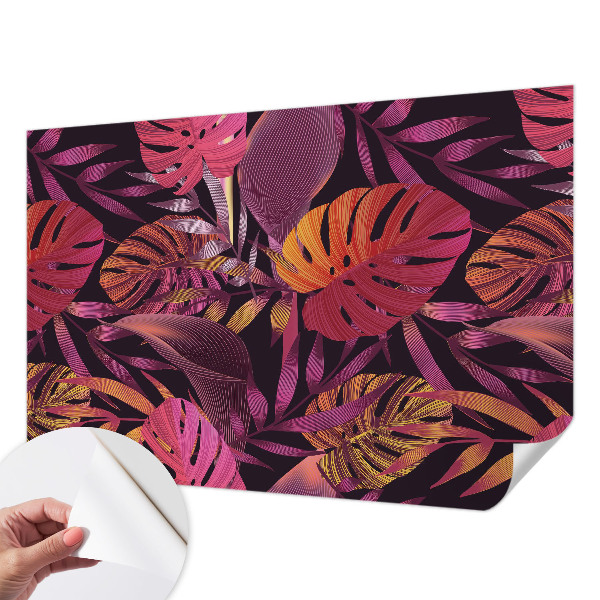 Samolepicí fototapeta do ložnice Exotické listy