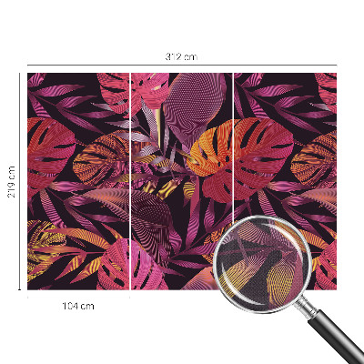 Samolepicí fototapeta do ložnice Exotické listy