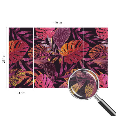 Samolepicí fototapeta do ložnice Exotické listy