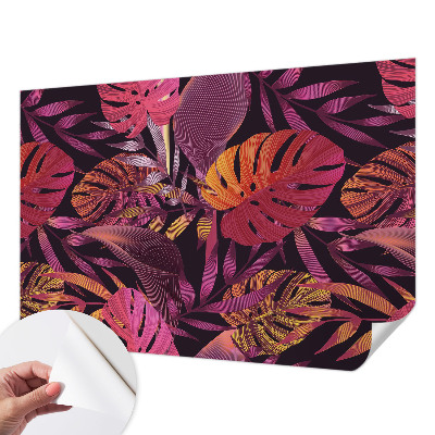 Samolepicí fototapeta do ložnice Exotické listy