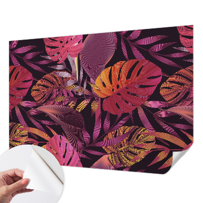 Samolepicí fototapeta do ložnice Exotické listy