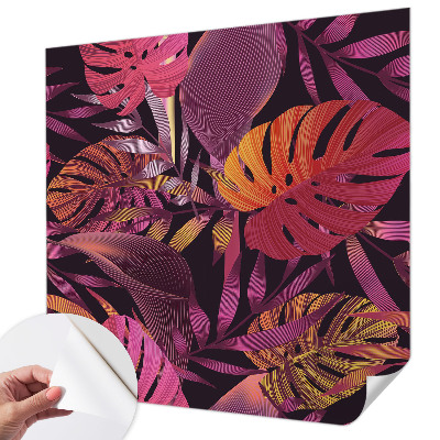 Samolepicí fototapeta do ložnice Exotické listy