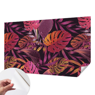 Samolepicí fototapeta do ložnice Exotické listy